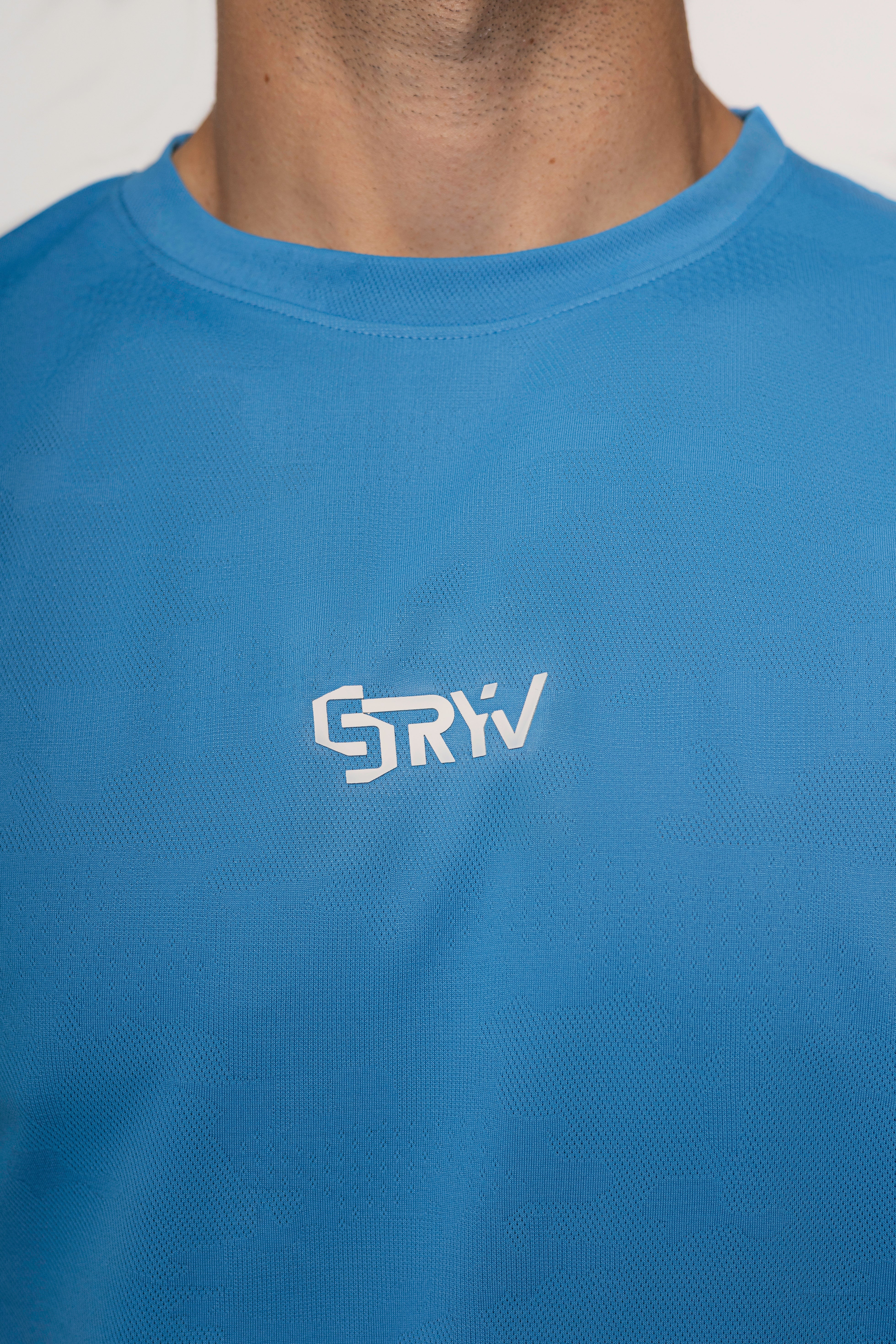 Blue Jacquard T-Shirt – Elevate the Everyday