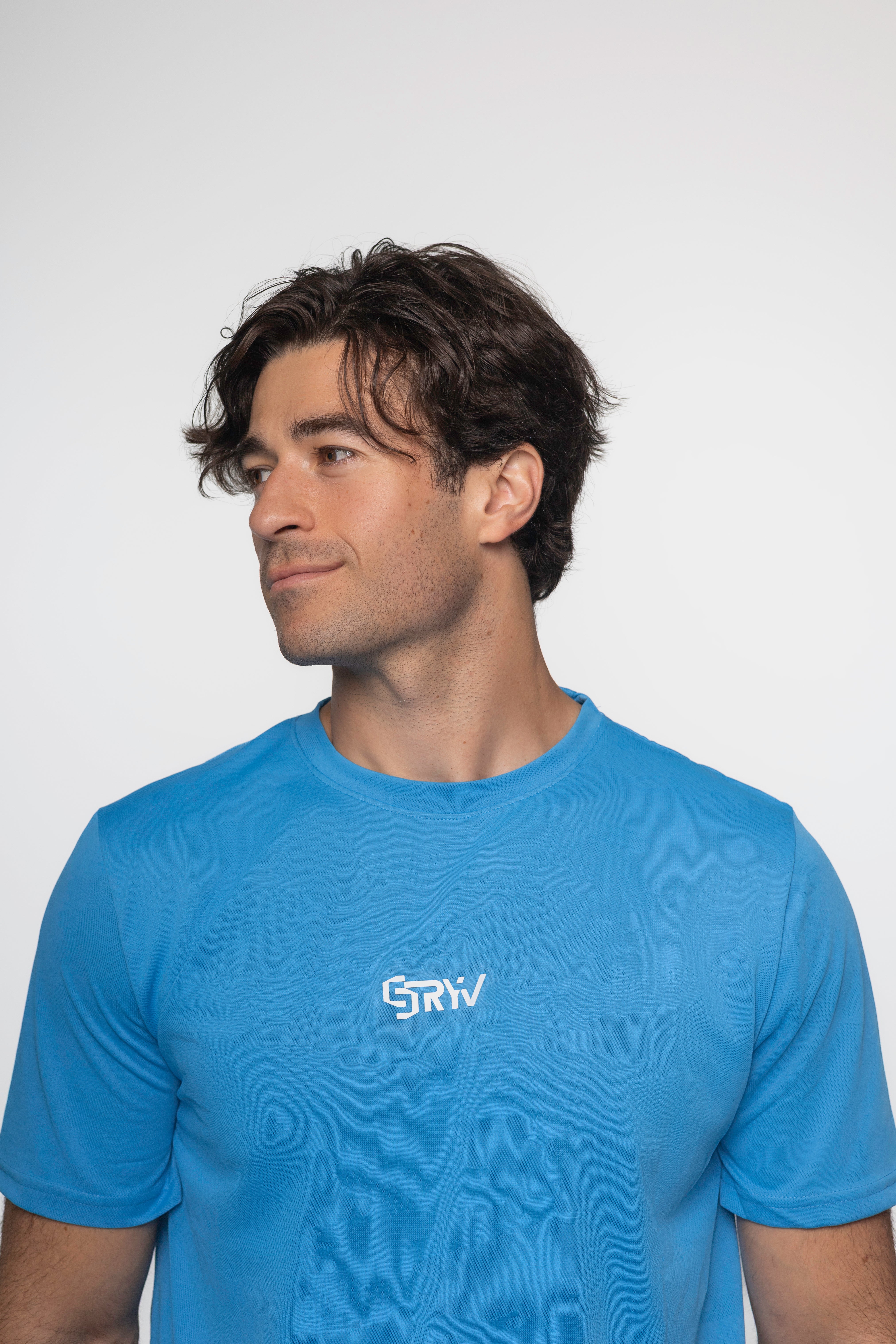 Blue Jacquard T-Shirt – Elevate the Everyday